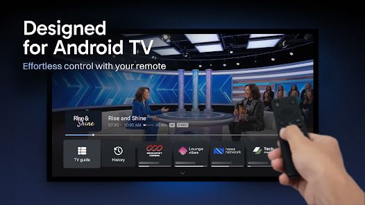 TiviMates offisielle eksempel på programguide på TV — iptvnorgemax IPTV Android TV